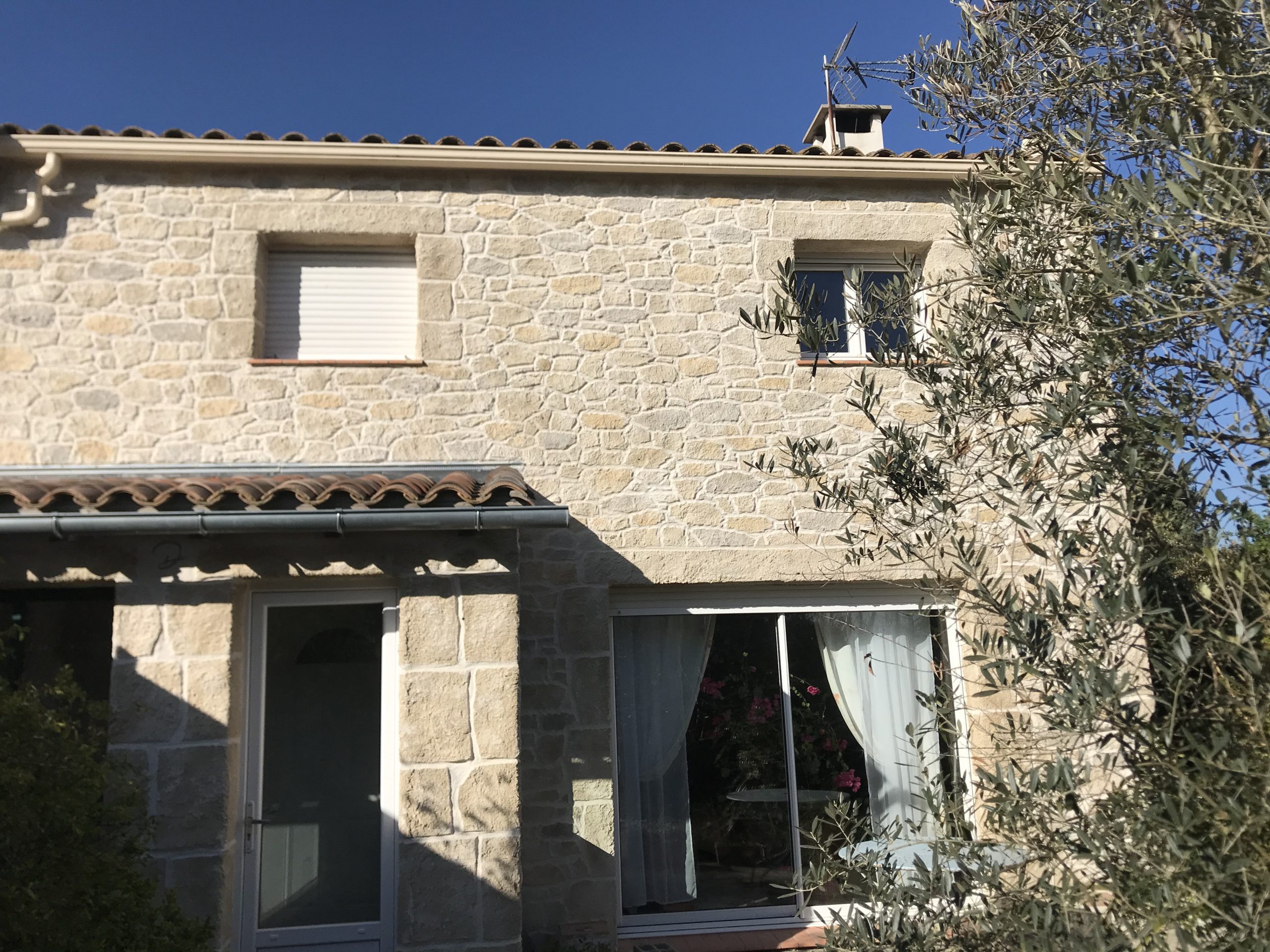 Rénovation façade effet pierres, maison village Villefranche-de-Lauragais (31)