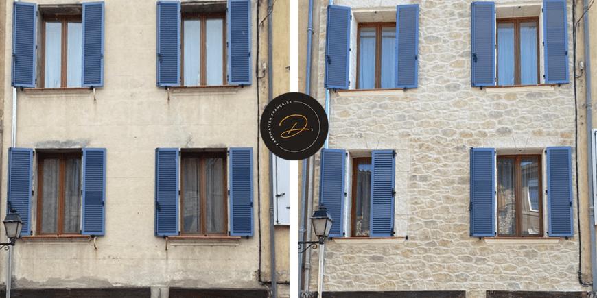 Façade de maison de ville proche de Sainte-Maxime (83)