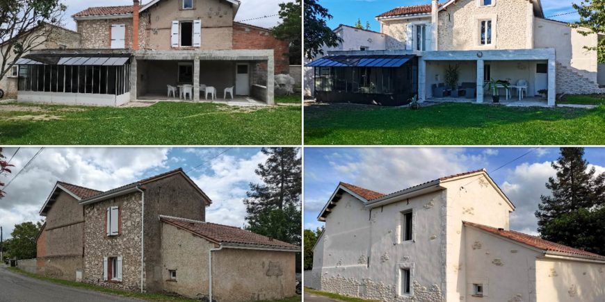 Rénovation de façade avec imitation pierre à Carmaux (81)
