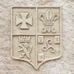 Blason détaillé dessiné dans l'aspect pierre